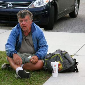 Homeless man in need of permanent supportive housing arranged by the Florida Coalition for the Homeless